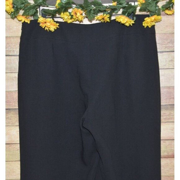 Talbots Heritage Ladies Black Career Pants Size 14 Straight Wide Leg Trousers - Picture 5 of 10
